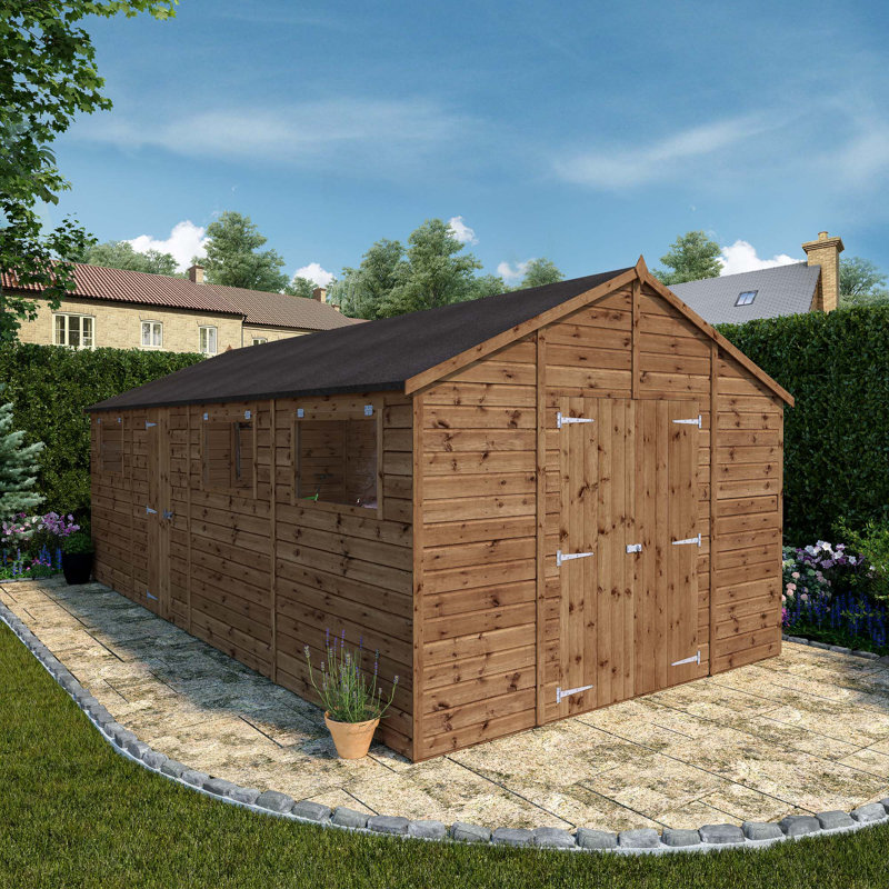 WFX Utility 10 ft. W x 20 ft. D Solid Wood Garden Shed Wayfair.co.uk